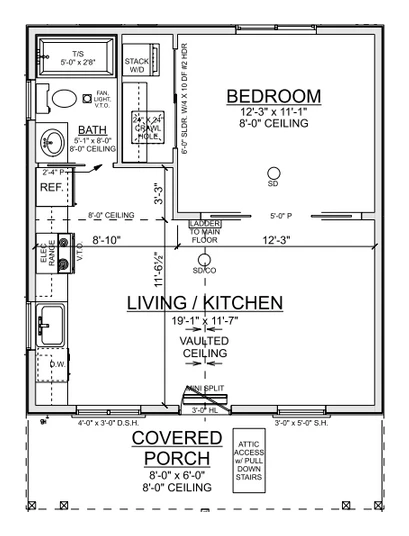 The Ror Dog floor plan drawing