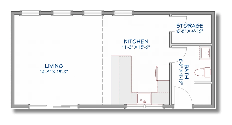 Rosa & Company floor plan drawing