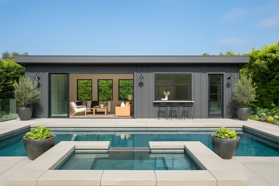 Rosa & Company floor plan &mdash; 544 sq ft exterior rendering