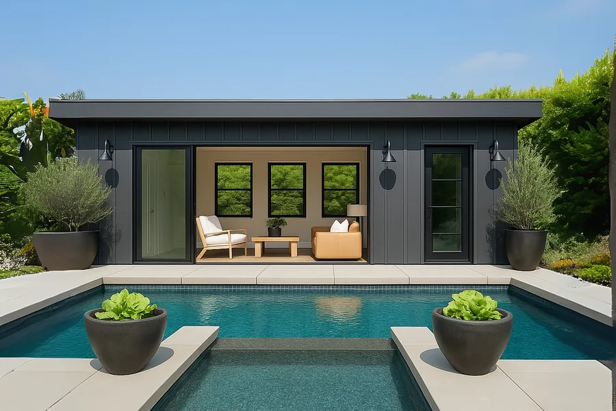 Rosa floor plan &mdash; 300 sq ft exterior rendering