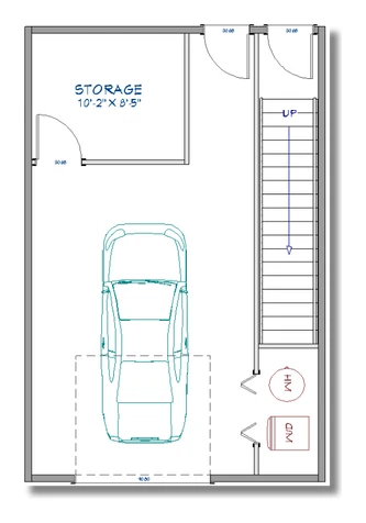 Solo Dolo garage-level floor plan