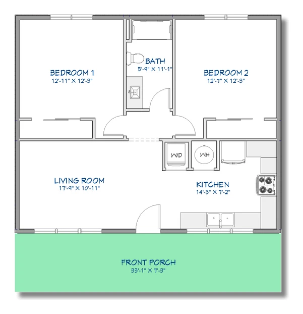 The Laningham floor plan drawing